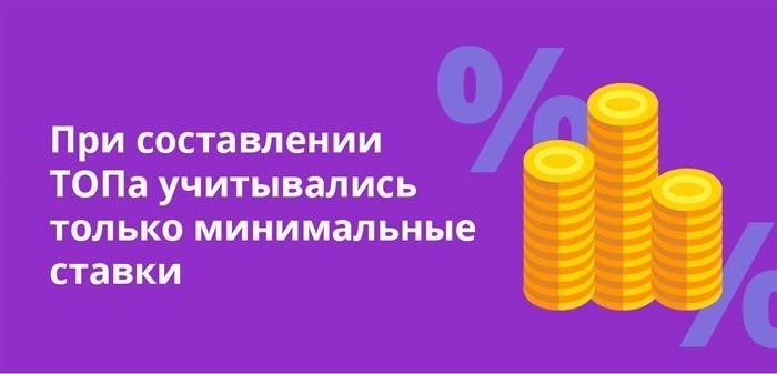 При составлении топ-каталога учитывались только самые низкие процентные ставки